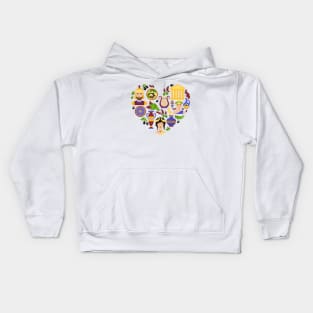 Greece Heart Kids Hoodie